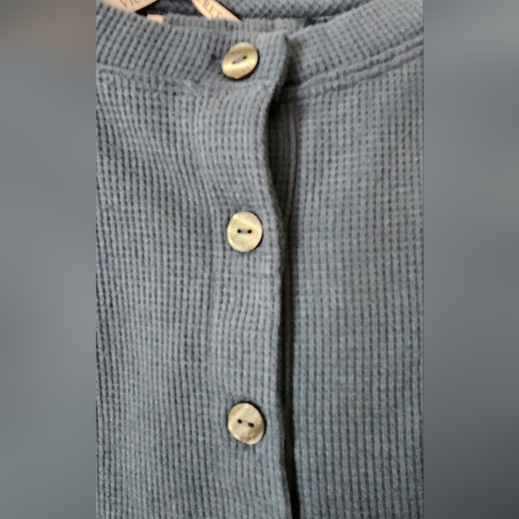VICTORIA'S SECRET Glow Waffle Henley Jogger Set Sz S Blue Pajama Set - Picture 6 of 7